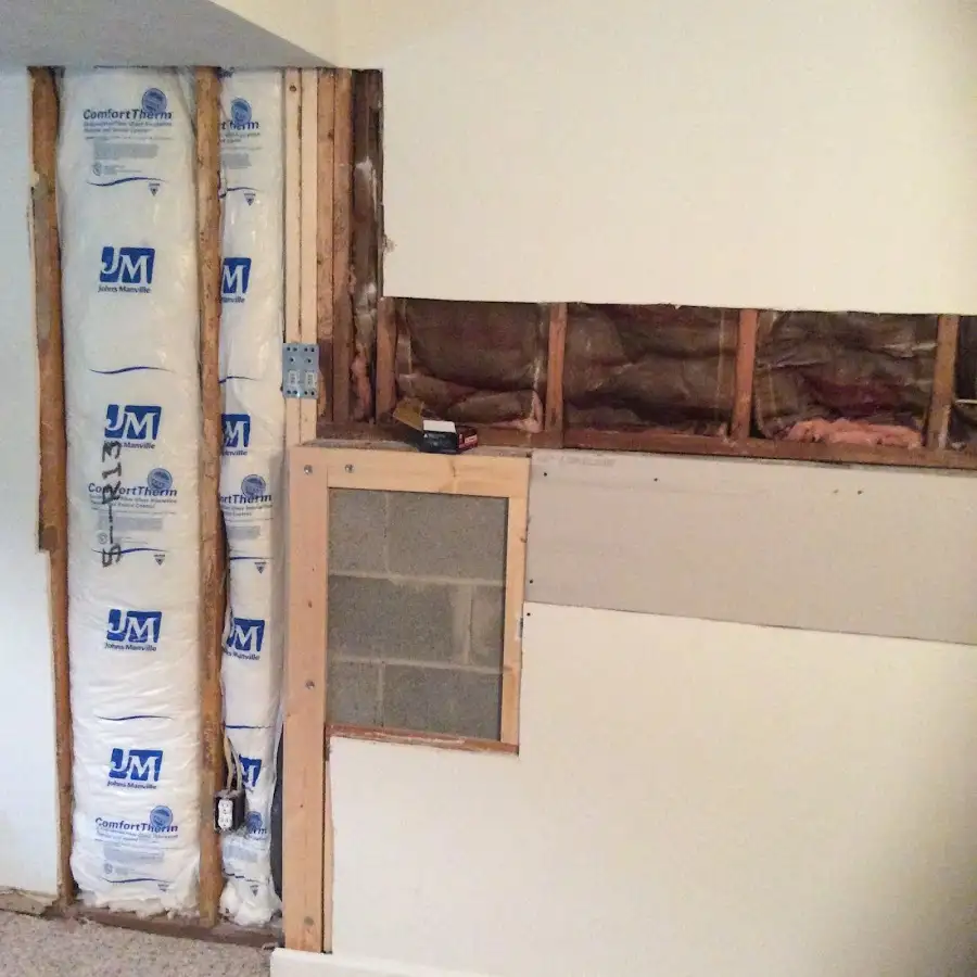 Wall insulation replacement during Contents Cleaning & Restoration in Hollidaysburg
